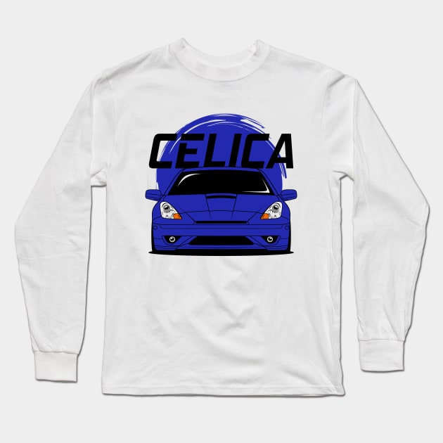 Blue Celica JDM Long Sleeve T-Shirt by GoldenTuners